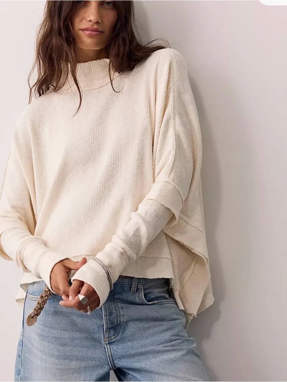 Free People We The Free Moon Daisy Turtle-Neck Twofer